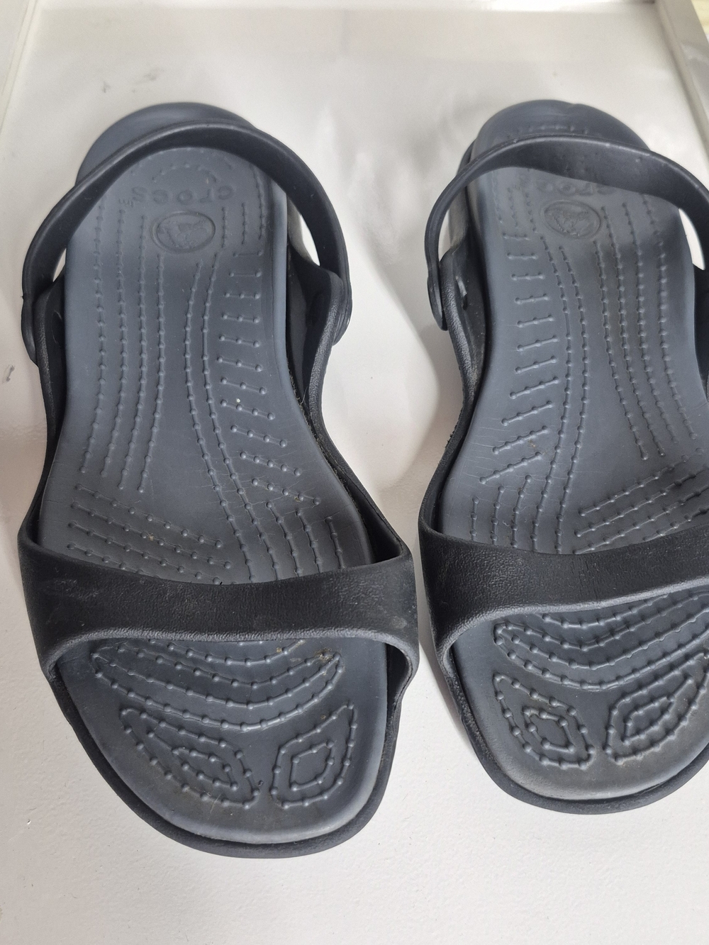 Crocs Women's Black Slip-On Sandals Size 9